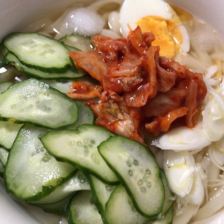 暑い日に！冷麺風うどん